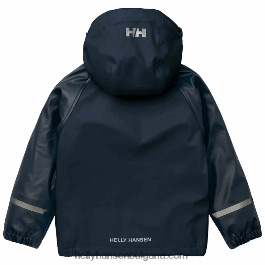 деца детски дъждобран bergen с поларена подплата 2.0 80V22D2325 военноморски флот Helly-Hansen