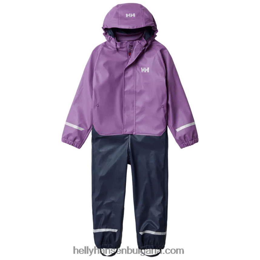 деца детски дъждобран bergen с поларена подплата 80V22D2312 военноморски флот Helly-Hansen