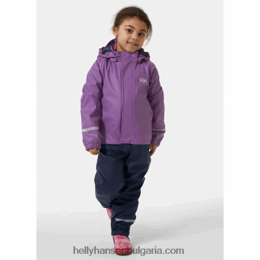 деца детски дъждобран bergen с поларена подплата 80V22D2312 военноморски флот Helly-Hansen