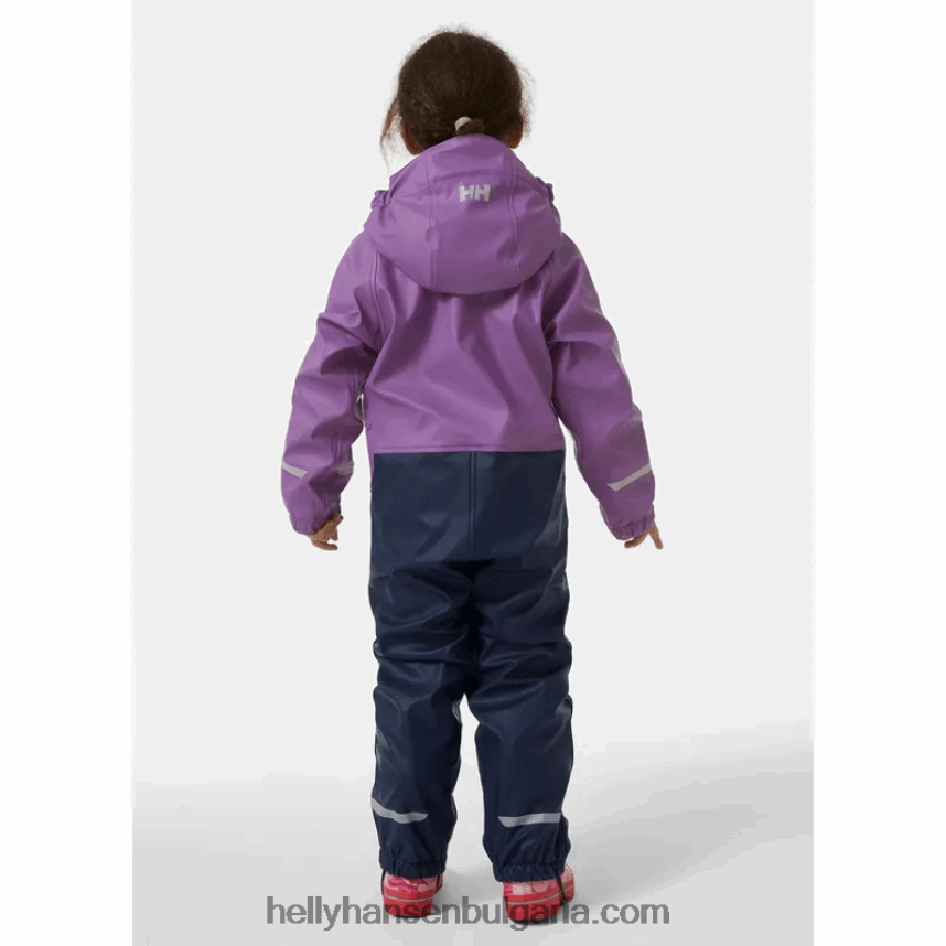 деца детски дъждобран bergen с поларена подплата 80V22D2312 военноморски флот Helly-Hansen