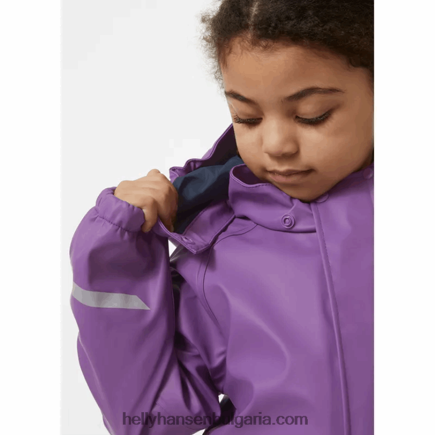 деца детски дъждобран bergen с поларена подплата 80V22D2312 военноморски флот Helly-Hansen