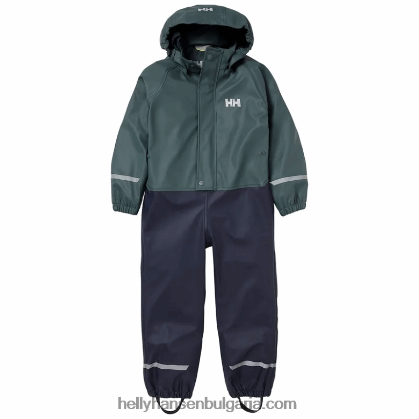 деца детски дъждобран bergen с поларена подплата 80V22D2313 натрошена гра Helly-Hansen