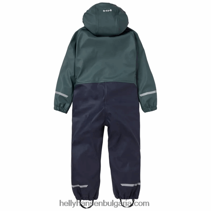 деца детски дъждобран bergen с поларена подплата 80V22D2313 натрошена гра Helly-Hansen