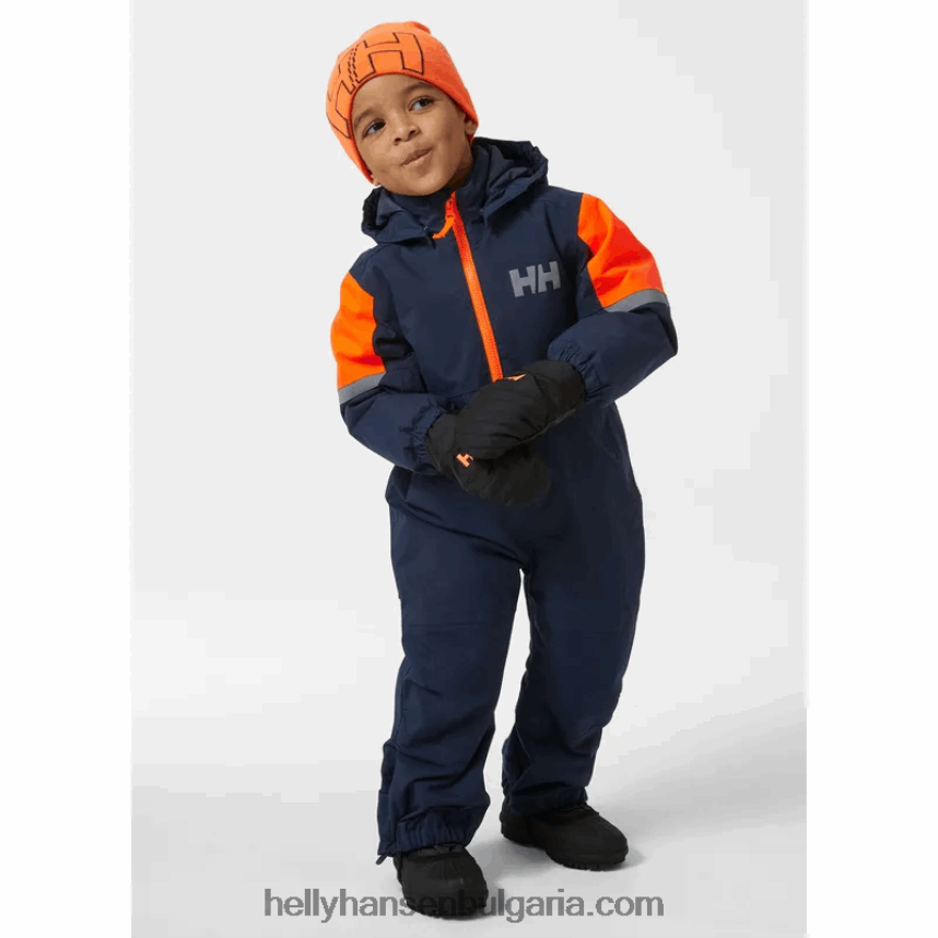 деца детски изолиран снежен костюм rider 2.0 80V22D2339 дълбок фиорд Helly-Hansen