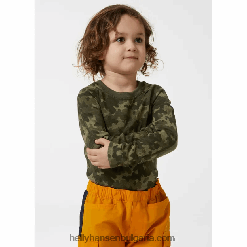 деца Детски hh graphic lifa merino базов слой 80V22D2360 детелина Helly-Hansen