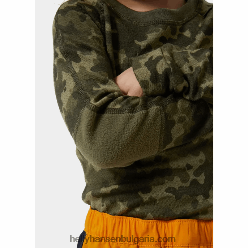 деца Детски hh graphic lifa merino базов слой 80V22D2360 детелина Helly-Hansen