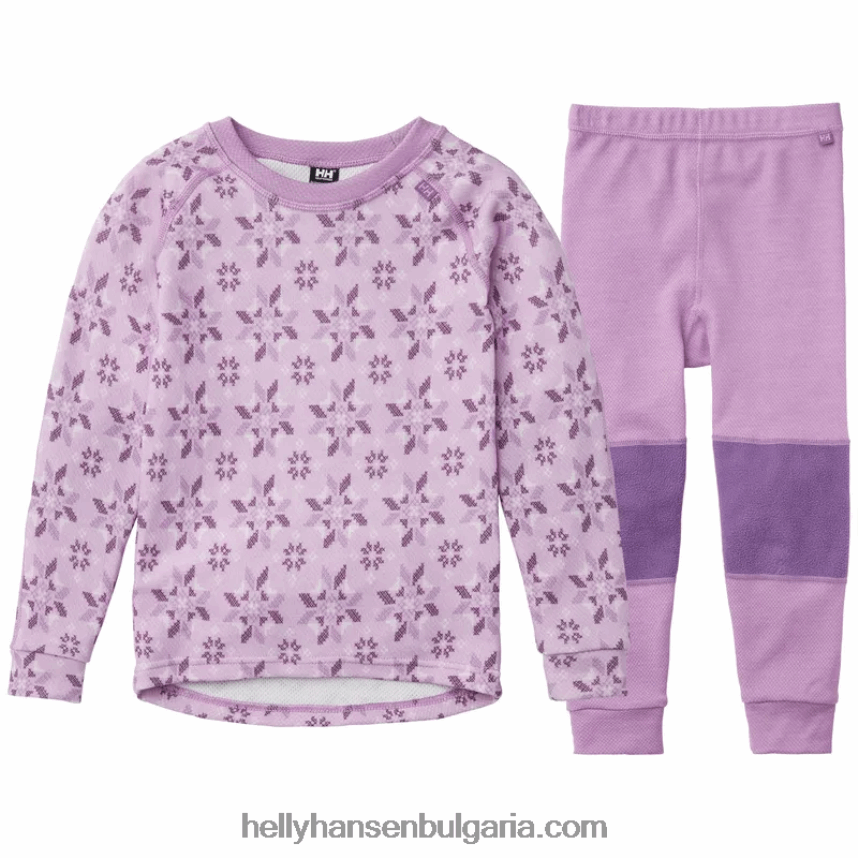 деца Детски hh graphic lifa merino базов слой 80V22D2361 детелина Helly-Hansen