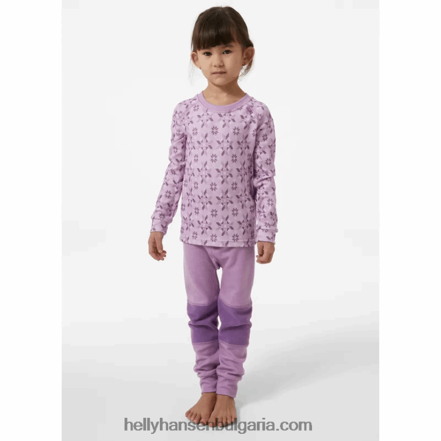 деца Детски hh graphic lifa merino базов слой 80V22D2361 детелина Helly-Hansen