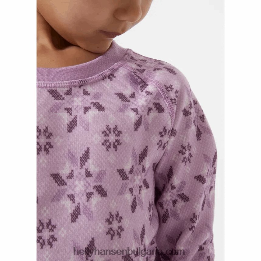 деца Детски hh graphic lifa merino базов слой 80V22D2361 детелина Helly-Hansen