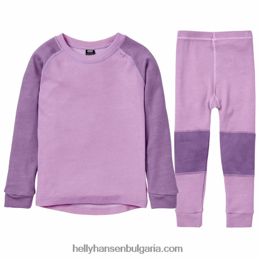 деца детски hh lifa мериносов базов слой 80V22D2354 натрошена гра Helly-Hansen