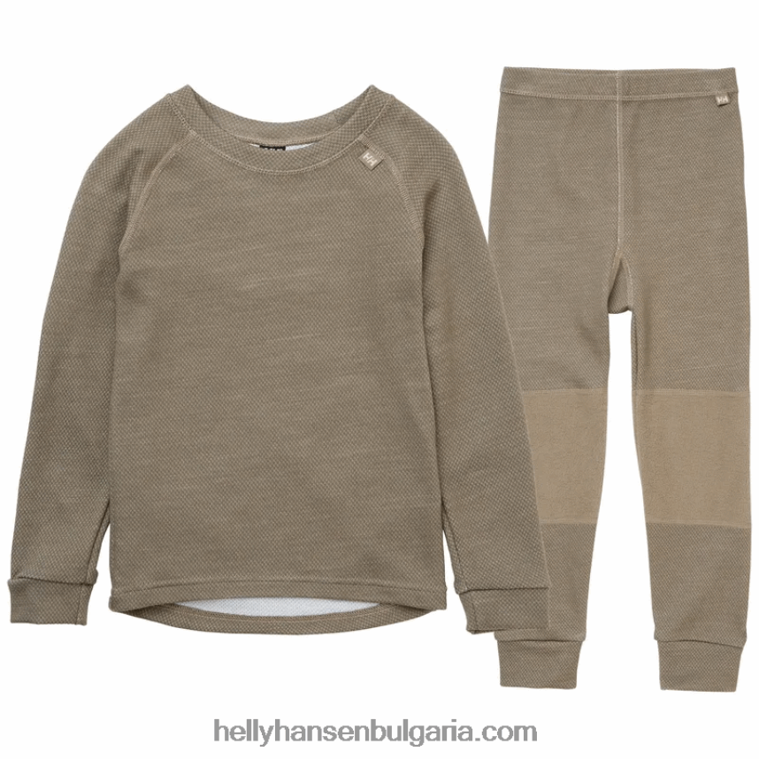 деца детски hh lifa мериносов базов слой 80V22D2357 сив меланг Helly-Hansen