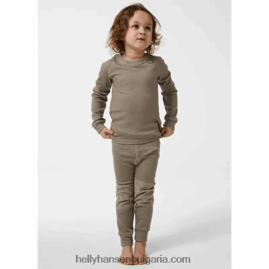 деца детски hh lifa мериносов базов слой 80V22D2357 сив меланг Helly-Hansen
