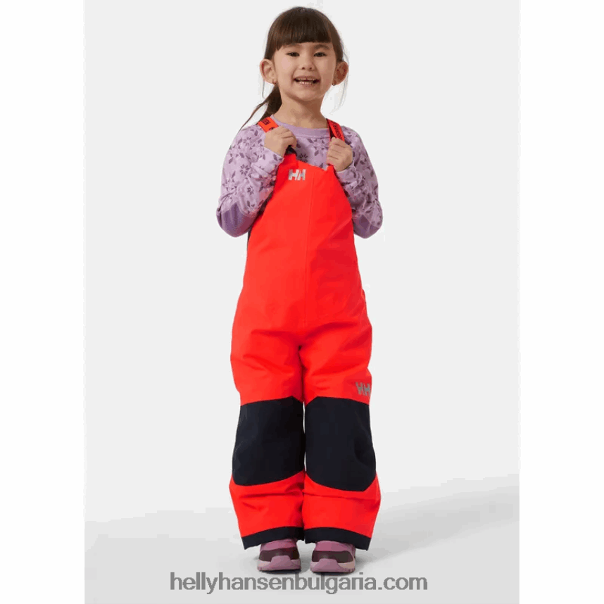 деца изолиран детски нагръдник за ски ездач 2 80V22D2305 неоново оранжево Helly-Hansen