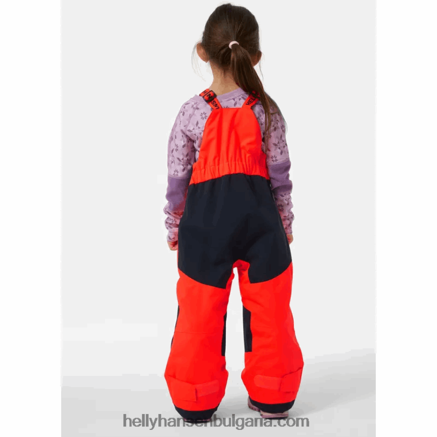 деца изолиран детски нагръдник за ски ездач 2 80V22D2305 неоново оранжево Helly-Hansen