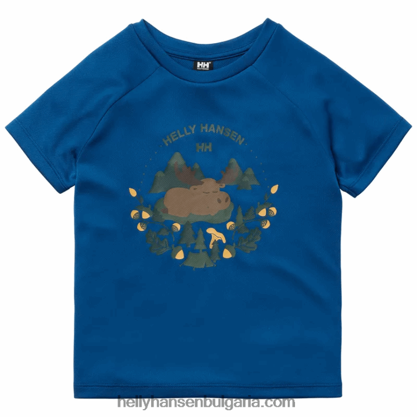 деца детска тениска marka 80V22D2366 светло син Helly-Hansen