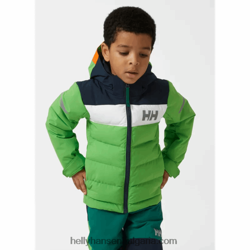 деца детско вертикално изолирано ски яке 80V22D2289 абанос Helly-Hansen