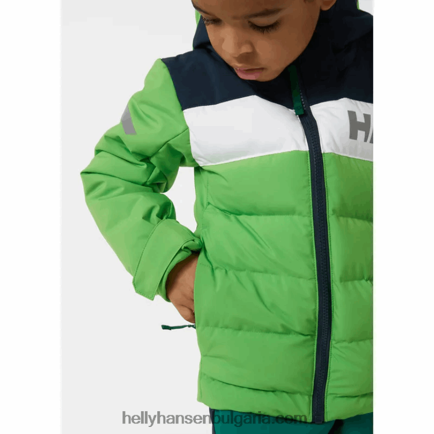 деца детско вертикално изолирано ски яке 80V22D2289 абанос Helly-Hansen