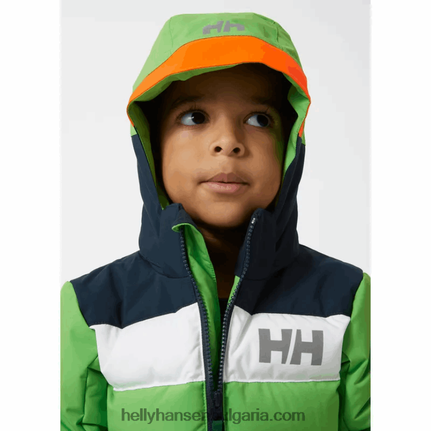 деца детско вертикално изолирано ски яке 80V22D2289 абанос Helly-Hansen