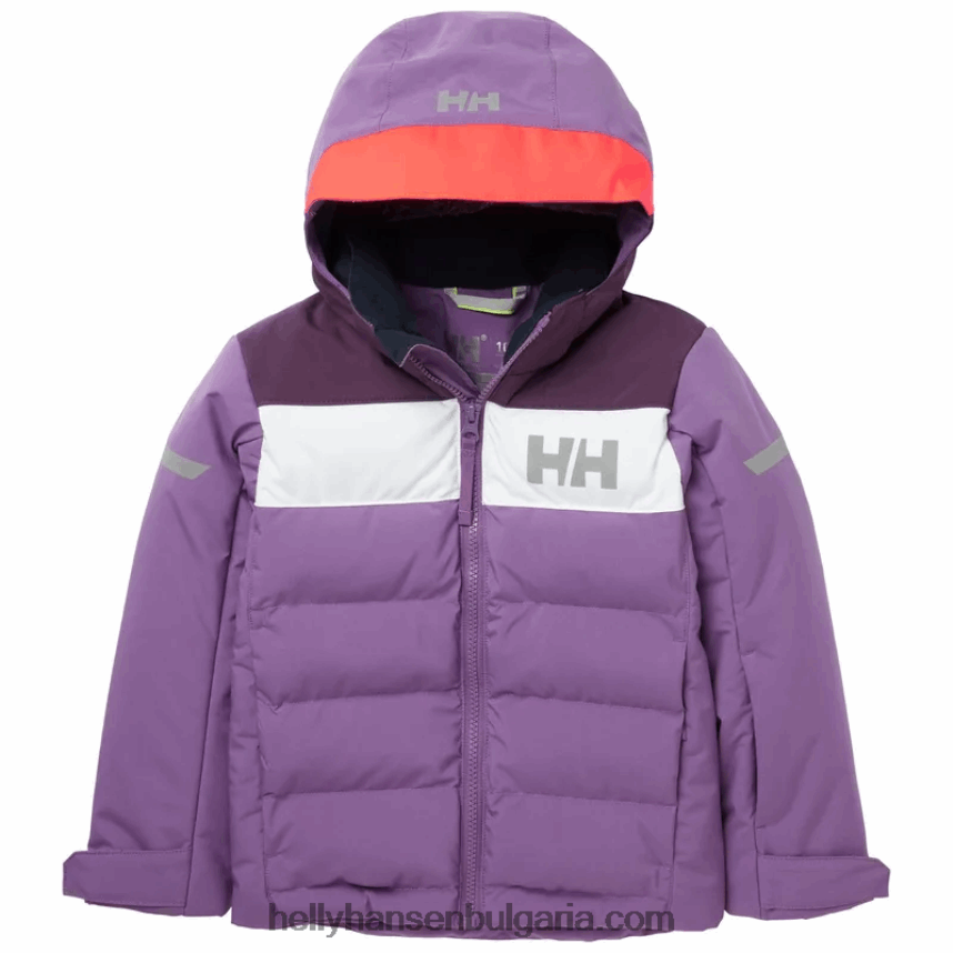 деца детско вертикално изолирано ски яке 80V22D2290 детелина Helly-Hansen