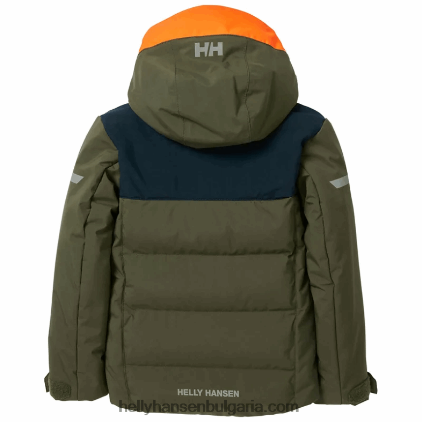 деца детско вертикално изолирано ски яке 80V22D2291 натрошена гра Helly-Hansen