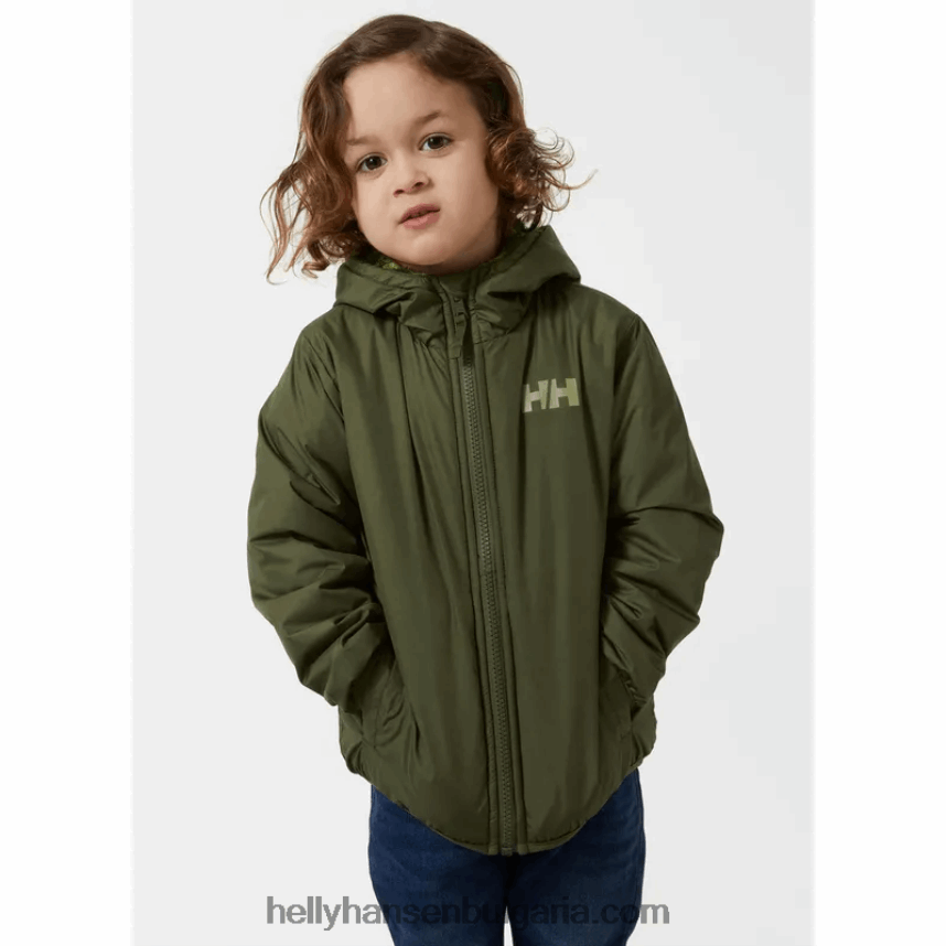 деца детско двустранно яке Champ 80V22D2282 детелина Helly-Hansen