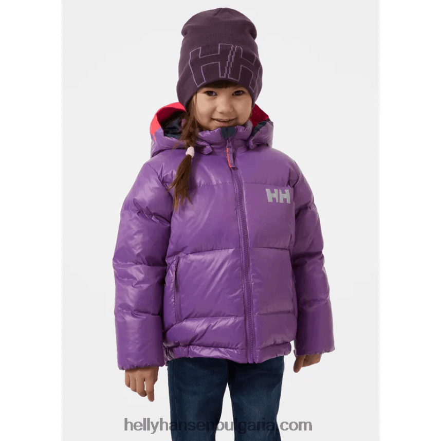 деца детско зимно яке с пух isfjord 80V22D2299 военноморски флот Helly-Hansen