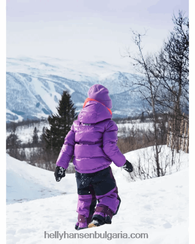 деца детско зимно яке с пух isfjord 80V22D2299 военноморски флот Helly-Hansen
