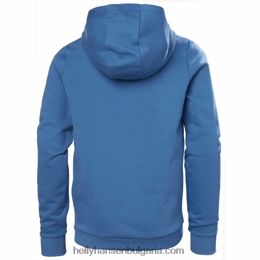 деца юношеска качулка с лого hh 2.0 80V22D2499 прасковено ехо/остро зелено Helly-Hansen