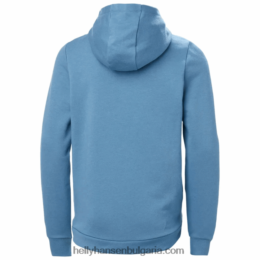 деца юношеска качулка с лого hh 2.0 80V22D2500 рязко зелено/азурит Helly-Hansen