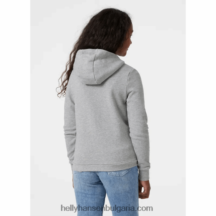 деца юношеска качулка с лого hh 2.0 80V22D2501 азурит/синя мъгла Helly-Hansen