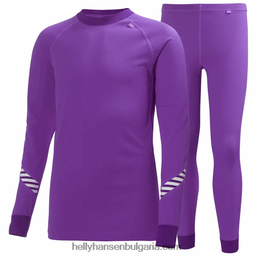 деца комплект базови слоеве hh lifa за юноши 80V22D2494 бебешка дружина/синя мъгла Helly-Hansen