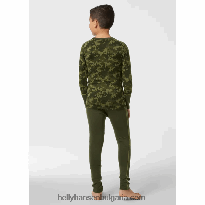 деца комплект базови слоеве от мериносова основа за юноши lifa 80V22D2491 детелина Helly-Hansen