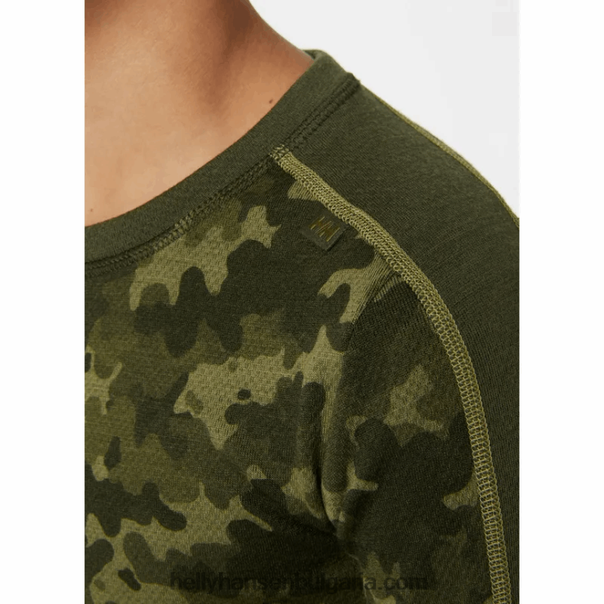 деца комплект базови слоеве от мериносова основа за юноши lifa 80V22D2491 детелина Helly-Hansen