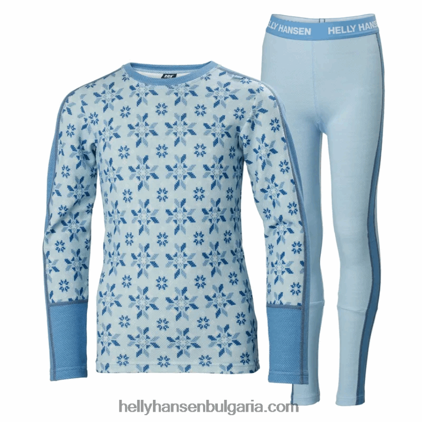 деца комплект базови слоеве от мериносова основа за юноши lifa 80V22D2492 детелина/полезност гр Helly-Hansen