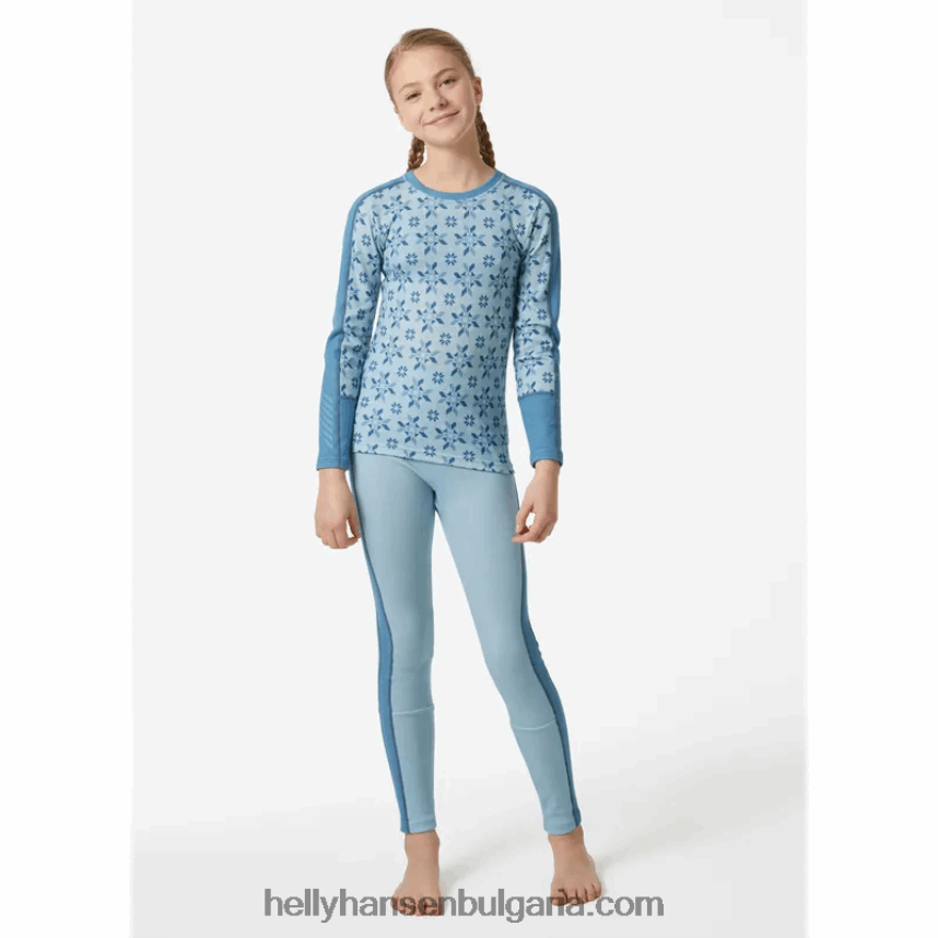 деца комплект базови слоеве от мериносова основа за юноши lifa 80V22D2492 детелина/полезност гр Helly-Hansen