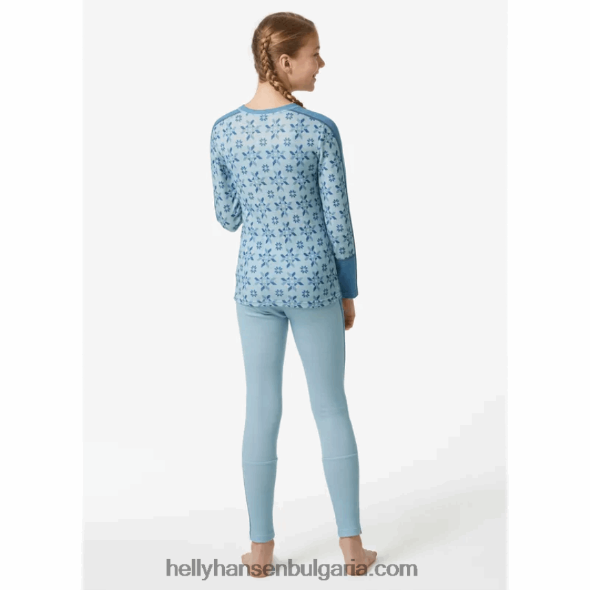 деца комплект базови слоеве от мериносова основа за юноши lifa 80V22D2492 детелина/полезност гр Helly-Hansen