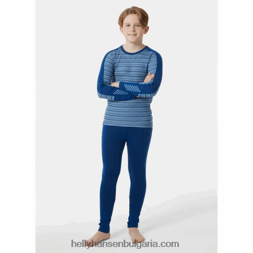 деца комплект базови слоеве от мериносова основа за юноши lifa 80V22D2493 полезност gre/baby troope Helly-Hansen