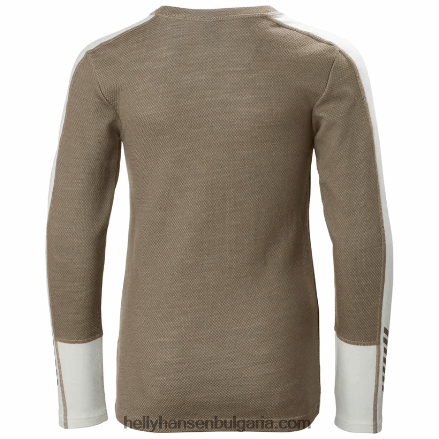 деца юноши lifa merino midweight базов слой слой 80V22D2483 смачкана гра/бебе войска Helly-Hansen