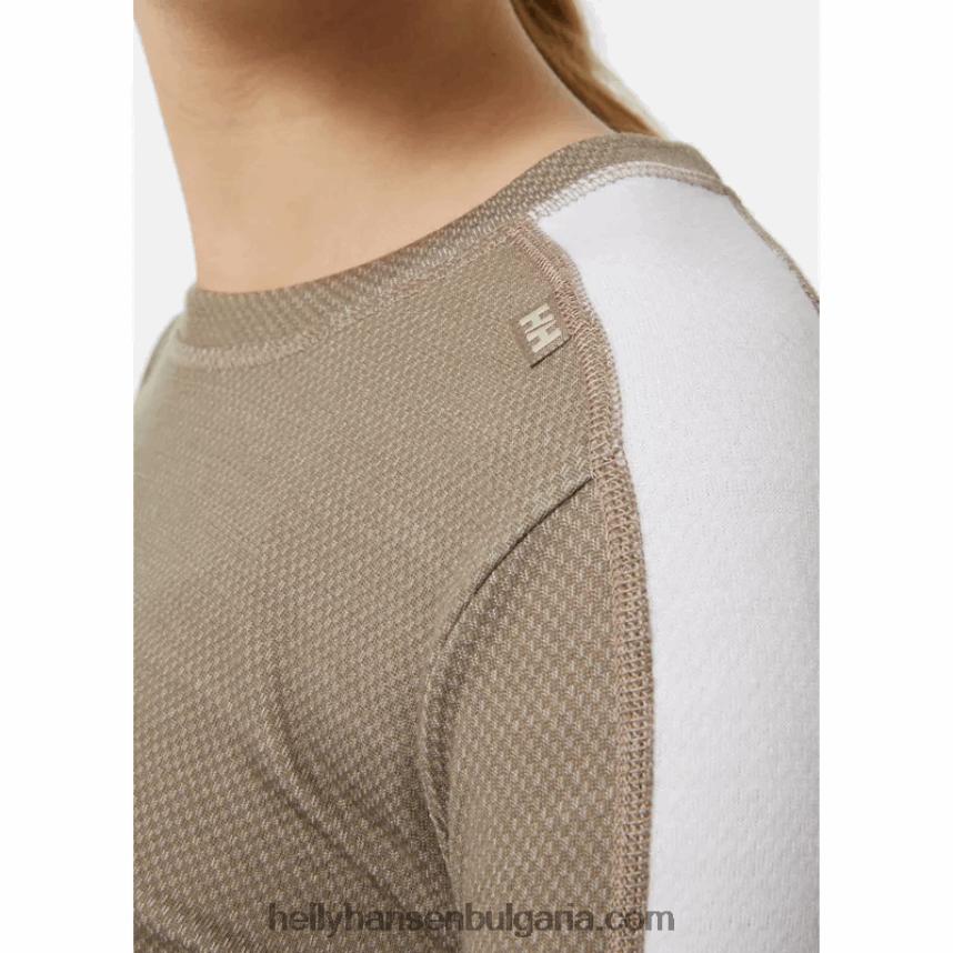 деца юноши lifa merino midweight базов слой слой 80V22D2483 смачкана гра/бебе войска Helly-Hansen