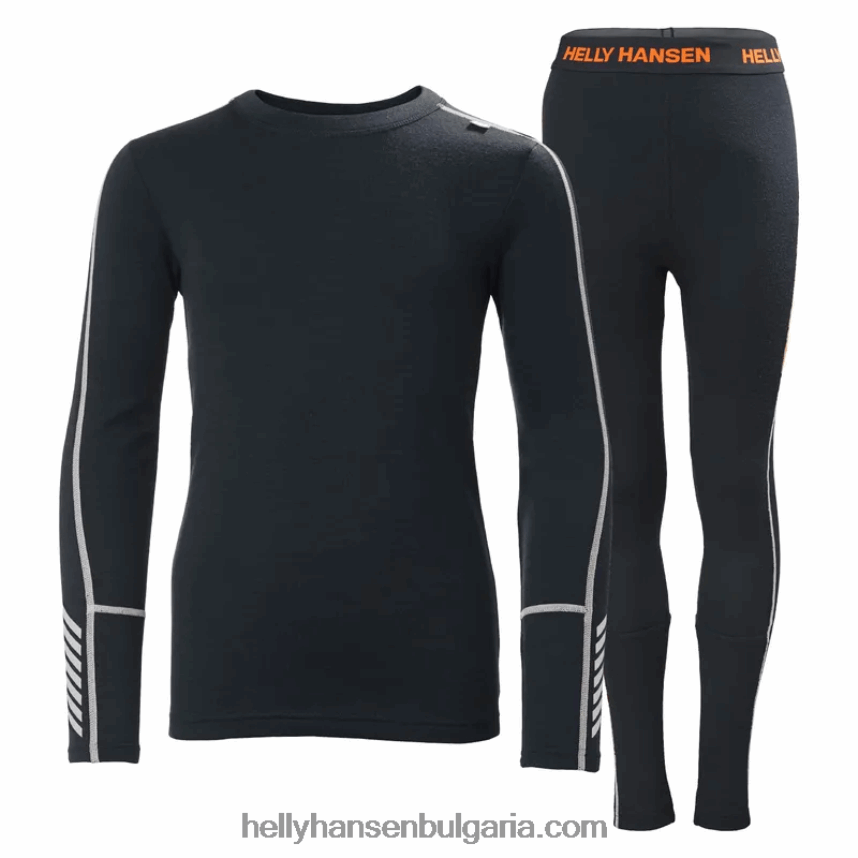 деца юноши lifa merino midweight базов слой слой 80V22D2486 паднала скала/сив меланг/черен Helly-Hansen
