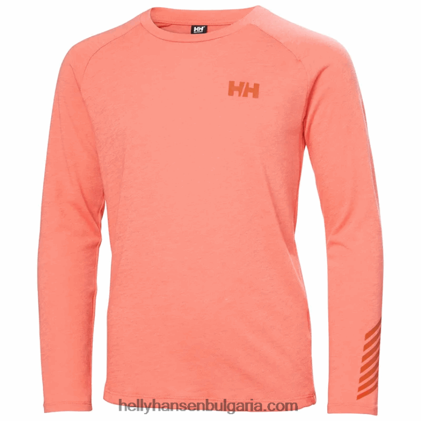 деца юноши loen технически базов слой горен 80V22D2573 азурит/сив меланг Helly-Hansen