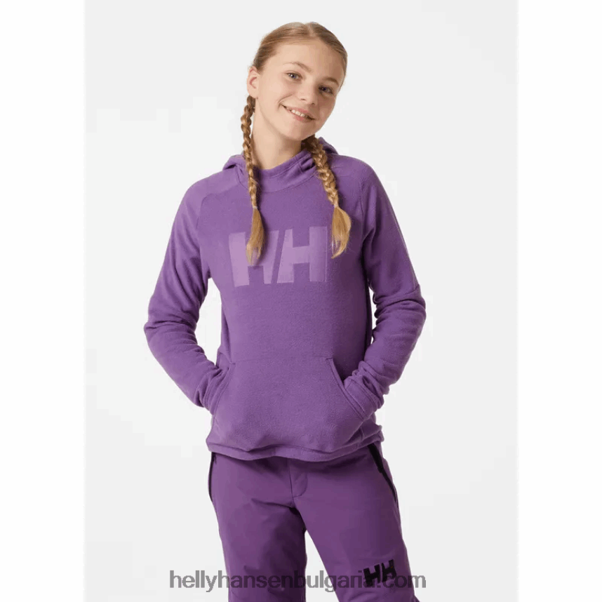 деца суичър с полар за юноши 80V22D2473 черен Helly-Hansen