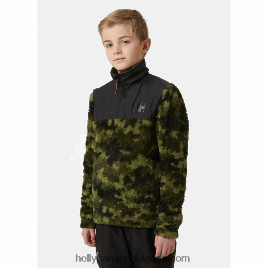 деца юноши шампион с половин цип междинен слой 80V22D2479 cloudberry/морски флот Helly-Hansen