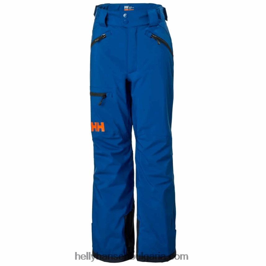 деца ски панталони за юноши 80V22D2462 смачкана гра/морошка Helly-Hansen