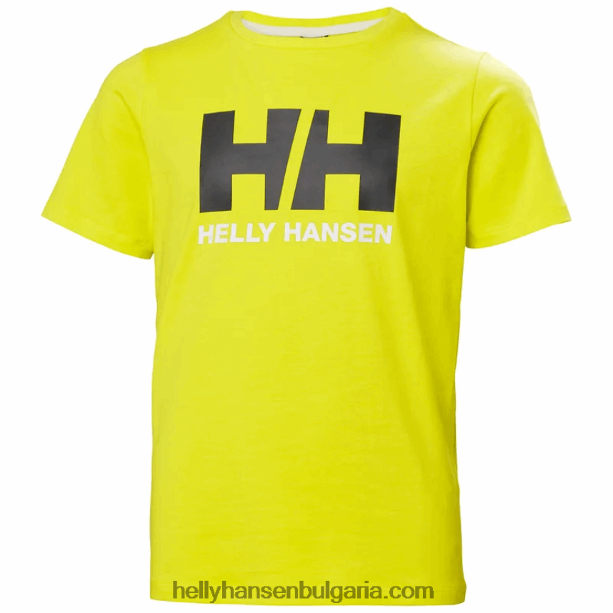 деца тениска с лого hh за юноши 80V22D2506 ярко синьо/розов кварц/остро зелено Helly-Hansen