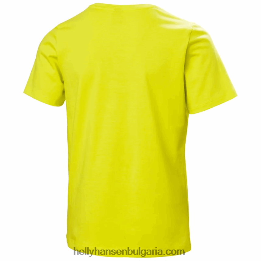 деца тениска с лого hh за юноши 80V22D2506 ярко синьо/розов кварц/остро зелено Helly-Hansen