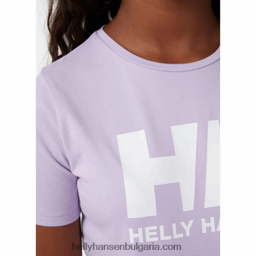 деца тениска с лого hh за юноши 80V22D2507 розов кварц/остър зелен/сладък лайм Helly-Hansen