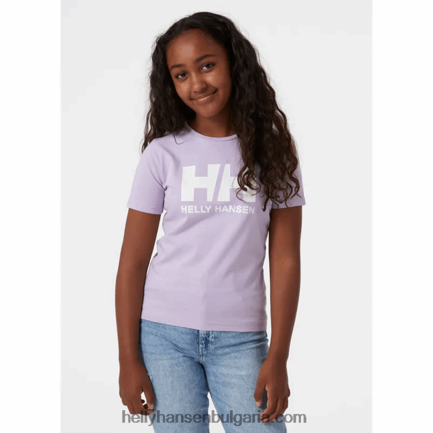 деца тениска с лого hh за юноши 80V22D2507 розов кварц/остър зелен/сладък лайм Helly-Hansen