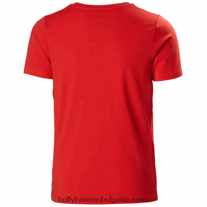 деца тениска с лого hh за юноши 80V22D2509 сладък лайм/лилатех/бял Helly-Hansen