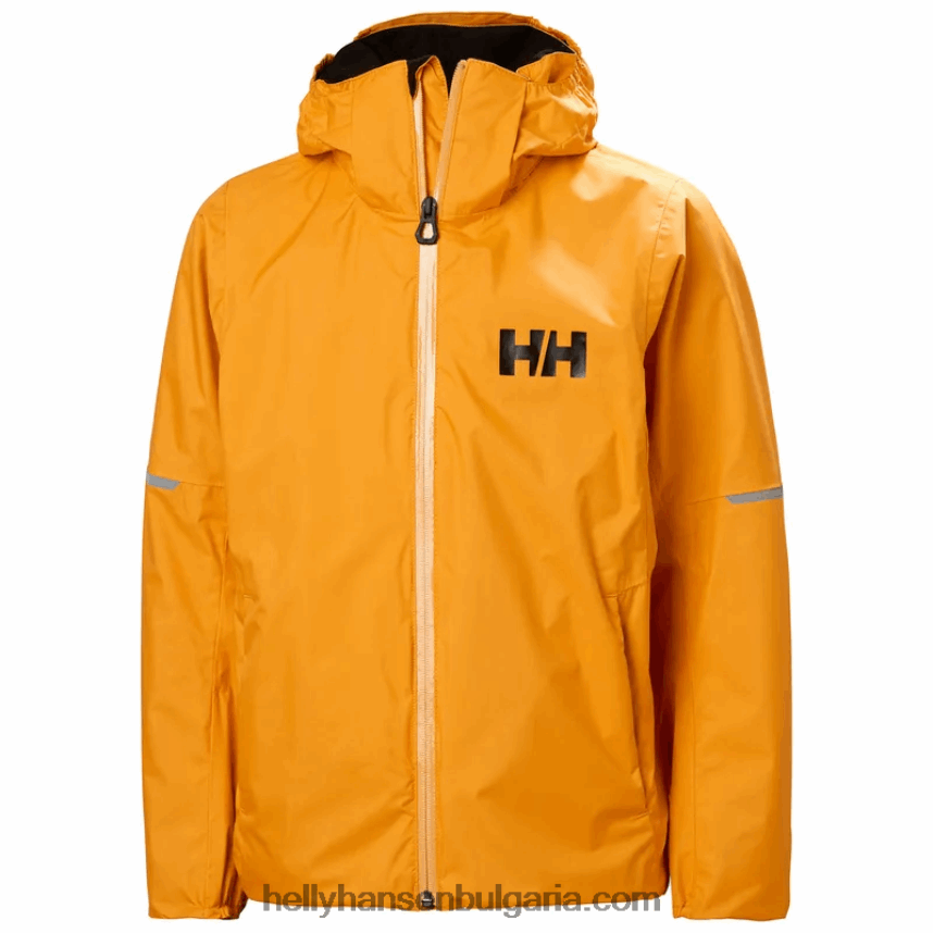 деца юношеско яке за дъжд 80V22D2428 теракота/смърч Helly-Hansen